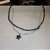 Choker Simple Five-pointed Star Clavicle Chain Fashion Cute Beaded Necklace Personality Niche Design Double