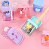 Mini Single Double Holes Heart Sharpener Portable Clear Pencil Sharpener With Lid Class Rewards Party Supplies For Children Gift