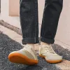 Boîte à orteils larges-traçants adultes larges de baskets aux pieds nus minimalistes pour hommes zéro drop sole chaussures de marche à tricot décontracté grande taille