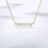 New Personalized mommy Letter Zircon Necklace & Pendant For Women Crystal Choker Chain Jewelry Mother's Day Birthday Gif270u