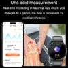 Acrossatura nel sangue non invasiva Smart Watch Blood Lipid Acido urico Monitoraggio della salute ECG+PPG Sport Smartwatch Bluetooth Call per uomini donne