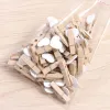 10pcs/lotto piccolo taglia 3,5x0,7 cm Calco di legno naturale di cuore Clip foto 3,5 cm Clip artigianali per la decorazione del matrimonio