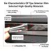 Para Tesla Modelo S/X 16-20 Centro interior Centro Consola Transparente TPU Película protectora Accesorios de película de reparación anti-Scratch Reparación