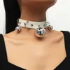 Chokers Gothic Black Spiked Punk Choker Kragen Spikes Nieten Nieten besetzt Chocker Halskette für Frauen Männer Bondage Cosplay Goth Je Dhgarden DHPRM