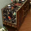 Retro Table Runner Nightingale Short Velvet Printed Bed Flag Cabinet Tablecloth Home Decor Cloth American Teatable Tablerunner