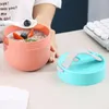 Portable Soup Cup Lunch Box Stainless Steel/Plastic Thermos Mug Food Container Thermal Cup Vacuum Bento Box With Spoon For Kids