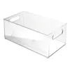 Opslagflessen plastic koelkast vriezer bakken organisator 14,5 "x 8" 6 "Clear Containers Food Rapid Transit