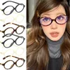 Zonnebrillen Y2K Girls Vintage Ovale frame Glazen Vrouwen Vrouw Ins Zoet Cool brillen Trend Trend Brand Leescomputer Anti Blue Light -bril