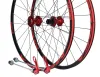 Een paar 26 "27,5" 29 inch Red Ultralight MTB MTB Mountain Bicycle Wheel voorzijde achterwielwielaluminium schijfrem 5 lager QR -niveaus