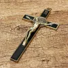 Wall Cross 3D Craft Decor 19.5x9.5cm Kruisje Menus Christus Religieuze heilige Jezus Christus op de stand Antieke decoratie