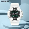 Armbandsur Sanda Top Brand Luxury G Style Mens es Military Sports Quartz Men Waterproof Led Digital Wristes Reloj HOMBRE240409