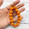 1,60 cm de bracelet en bois en bois Ring Baseball Volleyball Volleyball Football Keychian Bracelets Women Sport Key Chain Gead Bangles Stretchy