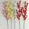Fleurs décoratives 60 tête pêche fleur de mariage artificiel fleur de fleur de maison décoration vase organiser la simulation nuptiale avec de longues branches