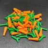 Carrot with Green Leaves Building Block MOC Parts Brick Toys For Rabbit Gardens Grassland Compatible 33172 20pcs/Lot