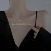 Hänge halsband koreansk stil enkel design skarv geometri halsband för kvinnor mode clavicle kedja fest födelsedag smycken gåva