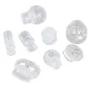 10pcs Cord Lock Plastic Stopper Ends Buckle DIY Shoelace Bag Accessories Clear Color