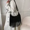 Andra väskor Cross Body Boho Chic Tassel Fringe Shoulder Bag - Spacious Crossbody Purse - Perfekt för avslappnade utflykter för mode.