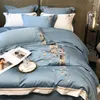 Bedding Define Luxury White 1000TC Cotton Egyptian Set Gold Royal Bordado Tampa de Duveta de Trepa Flata Fronhaes Têxteis Casa #/W