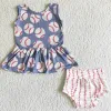 Boutique neonate bambine abiti vestiti a maniche corte ghiottie bumpi set di pantaloncini da baseball per bambini graziosi abiti da bummies outfit nuovi