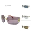 Polariserade solglasögon för flera stilar för kvinnor Summer MUI RIMLESS Mänglasögon Designer Beach Party Sun Glasses Kvinna Överdimensionerade tillbehör GA0118 B4