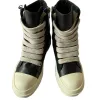 Boots Black Street 2022SS x Runner Ramones Gétille en cuir Megalace Big Shoelace tpu Sole Bottes de baskets
