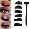 6 in 1 Lidschattenschablonen Kit Silikon Make -up -Crase Line Kit Eyeliner Vorlage Make -up Eye Applicator Eyebrow Stamp Beauty Tool