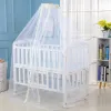 CRIB MOSQUITO NET Lätt andningsbar kupolskärm Net Nätfödd sömn Elastisk hopfällbar anti-mygg täcker baby sängkläder