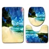 Baignoires Mattes Zeegle Scenic Printed Mat Salle de bain Piedstal Tapis de toilette Couvercle de couvercle Mémoire de mousse Absorbant Tapis de tapis