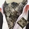 남성 사업 Paisley Floral Cravat Ascot Pocket Square 손수건 세트 BWTHZ0519240409