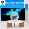Mini 3D Holographic Advertising Lights Modèle de bureau LED avec lecture audio avec couverture transparente Holographic Fan Holiday
