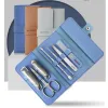 Kits högkvalitativa manikyruppsättning Färgkontrast Set Nail Clippers Cutter Tools Kits Rostfritt stål Pedicure Travel Case For Man Woman