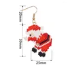 Dangle Ohrringe Go2boho handgefertigt Miyuki Perlen Santa Claus Classic Modische Schmuck für Frauen Weihnachtsmädchen Geschenk Goldene Metall