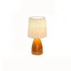 Table Lamps Milkshake Bedroom Night Lamp DESK LIGHT E27 Pleats LED INS Floor Girl Bedside Ceramic Indoor Lighting Lights