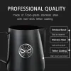 Lait moustillante pichet expresso cuit à la vapeur barista latte frother tasse cappuccino jug de jug crème mousseuse lanceur noir