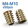 50pcs / lot M4 M5 M6 M8 M10 Fil d'alliage de zinc pour noix de noix de noix à brides