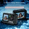 Kameror Keelead K80 Action Camera 4K 60fps EIS 540M Vattentät hjälm 20MP 2.0 "1.4" Touch LCD Dual Screen WiFi Webcam Sport Video Cam