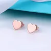 Lady Designer Studs Esrrings 925 Sterling Silver Love Earrings Gold Electroplated CNC Steel Printed Letter Heart Earrings