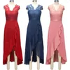 Casual Dresses Dressing Double Layers Flower Brodery Lady Maxi Dress Female Clothes