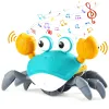 Crab de danse courir le jouet pour les bébés rampant des crabes d'échappement interactifs toys avec des cadeaux d'anniversaire pour bébé