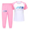 Bebek Çocuk Giysileri Trapstar Pijama Setleri Kısa Kollu Tshirtler Uzun Pantolon Erkek Kız Çocuklar Giyim Takımları İlkbahar Yaz Gençlik Yürümeye Başlayan Üstler PR 95PA#