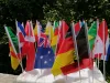 Banderas de mano con polos países de la mano con 20*28 cm-senegal