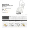 Sandals cristal show stripper talons chaussures transparentes femmes 2024 plates-formes hautes femelles transparentes sexy de mariage pantoufle