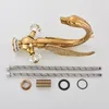 Robinet de bassin de salle de bain Senlesen Golden Swan Robinet Hot and Cold Water Mixer avec poignée à double cristal en cuivre Robinet de cygne noir