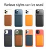 Universal Telefon Back Slot Wallet Card för iPhone 12 Pro Max 12 Mini Case Luxury Leather Magnetic Pouch Card Holder Pocket4523712
