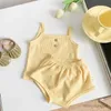 Ensembles de vêtements 2pcs Summer Baby Clothes Ensembles sans manches