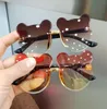 Children Sunglasses Cartoon Bear Shades Boys Girls Eyewear Cute Kids Sun Glasses UV400 Clear Lense Rimless9803835