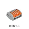 Connecteur de fil électrique Blocs Universal Block Plug-in 222-412 413 414 415 418 Connecteur de câble de câblage de type