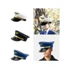 Berets Airline Big Cornice Hat Performance Carnival Party for Men Women Sailors Cap Cosplay Uniforme ajusté