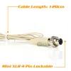 Microfoons mini XLR 4 pin 4pin Ta4f vergrendeling dubbele earhook headset microfoon voor mipro draadloze riempack -zender Act50T ACT818 ACT18T