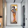 Large Size Portrait African Women Canvas Painting Hanging Posters and Prints Wall Art Pictures Living Room Home Decor No Frame